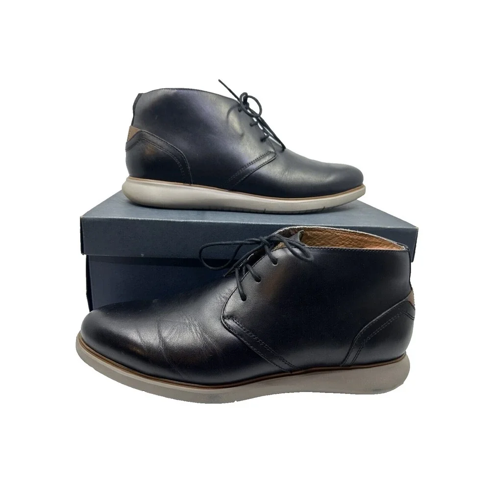 Florsheim Men's Fuel Plain Toe Chukka BT Black Boot US 10.5 14241-001 NEW OPN BX